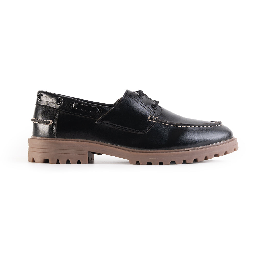 Monkstory Cosmopolitan Boat Loafers - Black