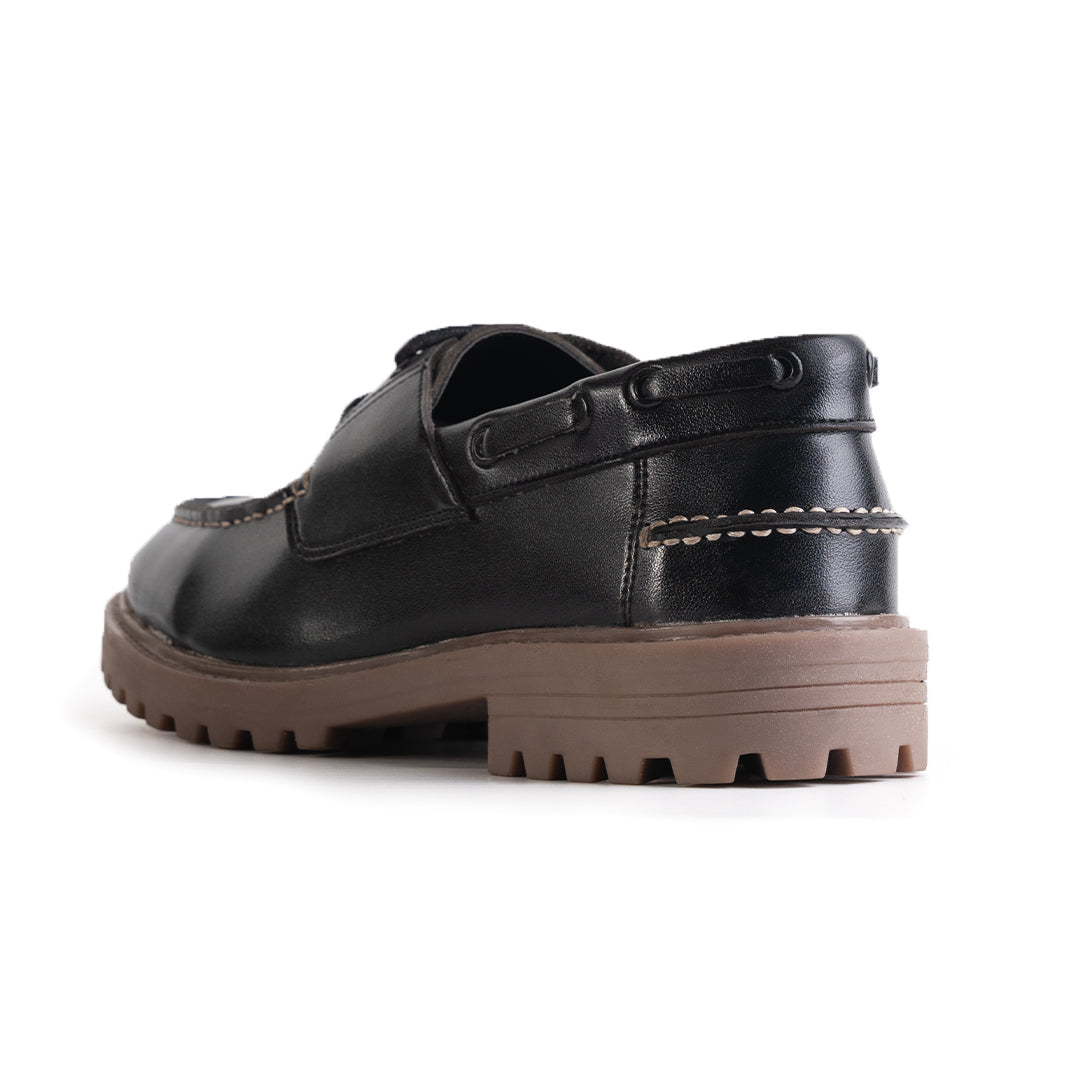 Monkstory Cosmopolitan Boat Loafers - Black