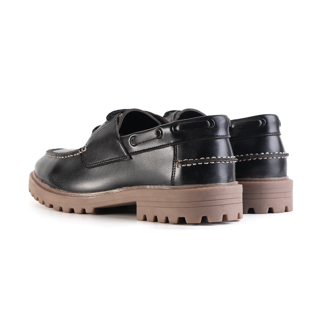 Monkstory Cosmopolitan Boat Loafers - Black