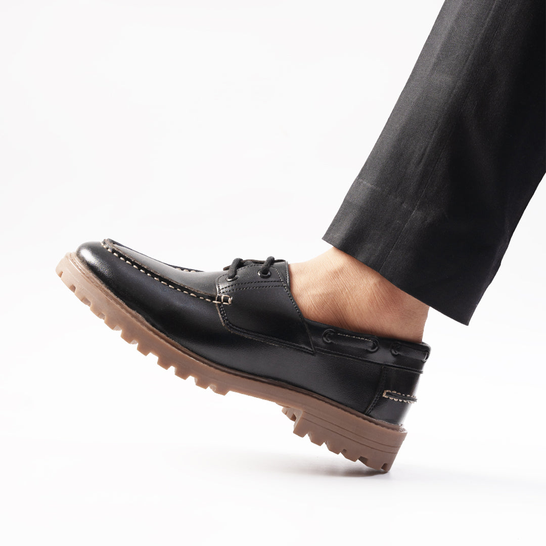 Monkstory Cosmopolitan Boat Loafers - Black