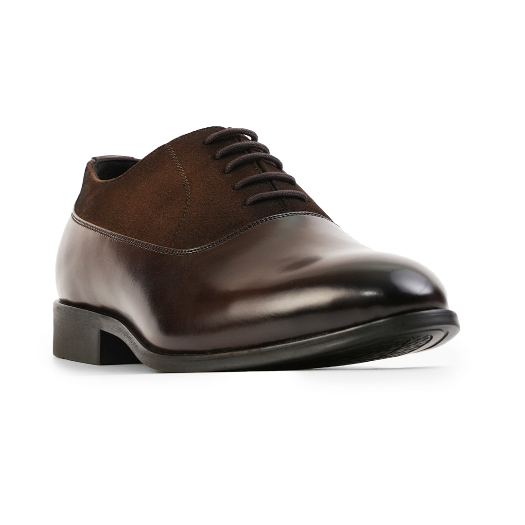 Monkstory Glossy-Suede Oxford Hybrid Lace-ups - Brown