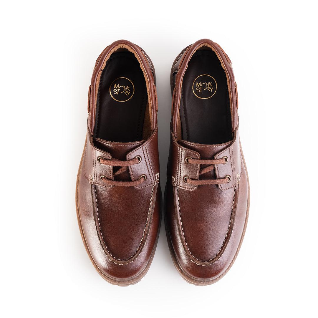 Monkstory Cosmopolitan Boat Loafers - Tan