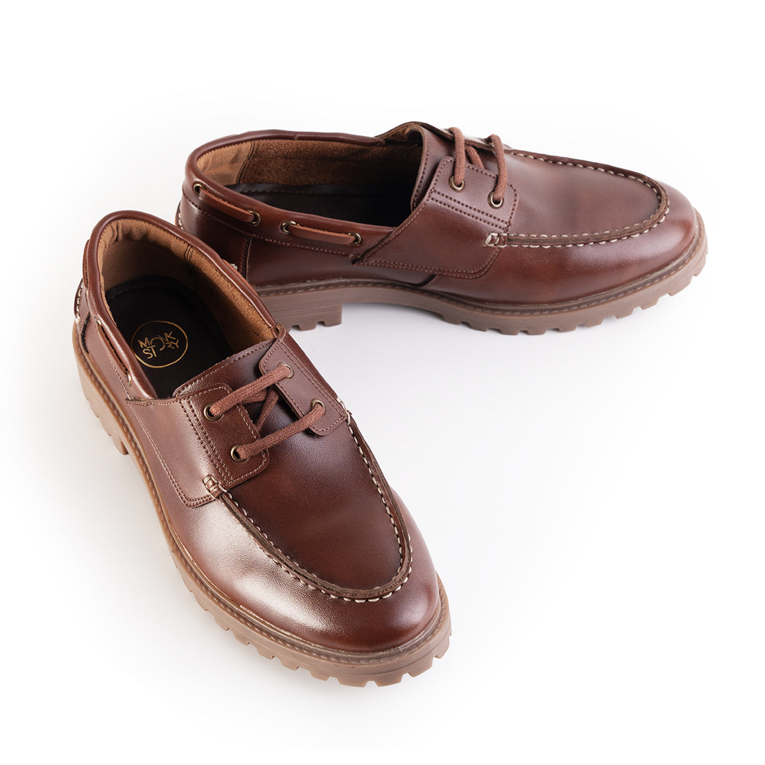 Monkstory Cosmopolitan Boat Loafers - Tan