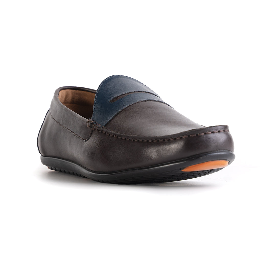 Monkstory Dual Tone Driving Loafers - Burgundy/Blue