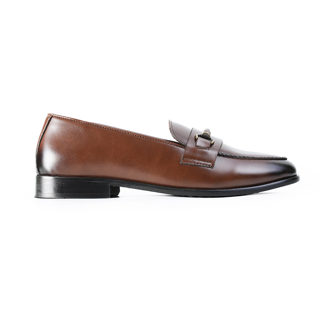 Monkstory Braided-Bit Horsebit Loafers – Burnished Brown