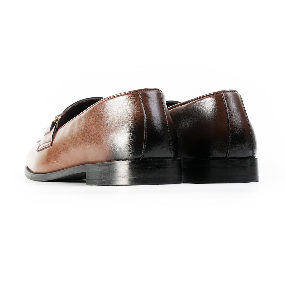 Monkstory Braided-Bit Horsebit Loafers – Burnished Brown