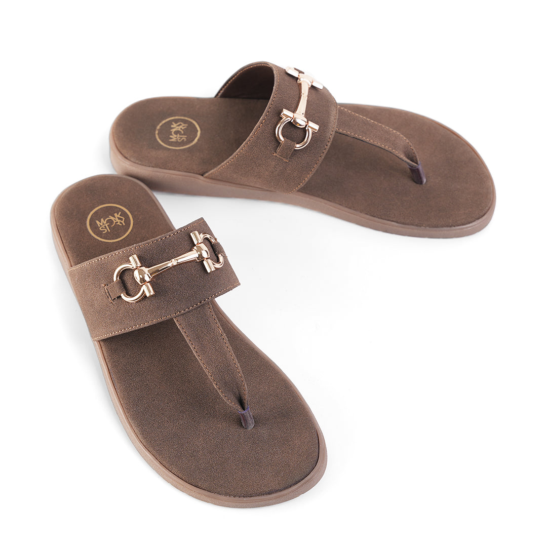 T-Rad Luxe Horsebit Sandals - Brown