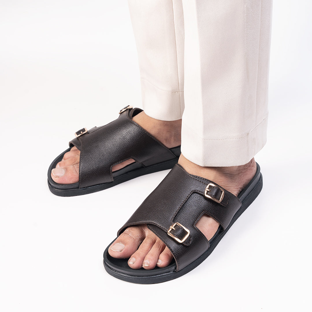Monkstory Double Monk Footbed Sandals Brown