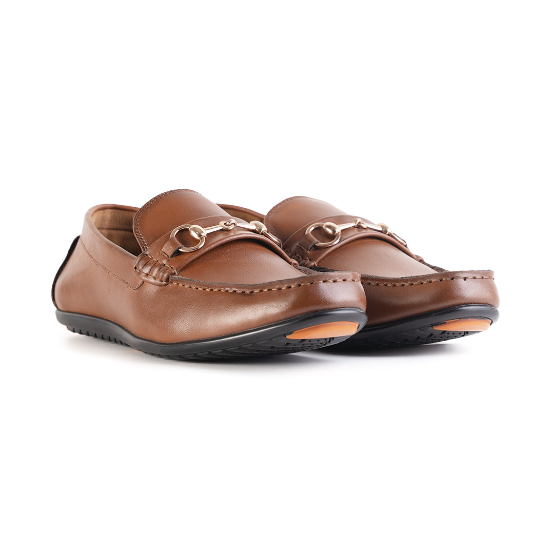 Monkstory Horsebit Driving Loafers - Tan