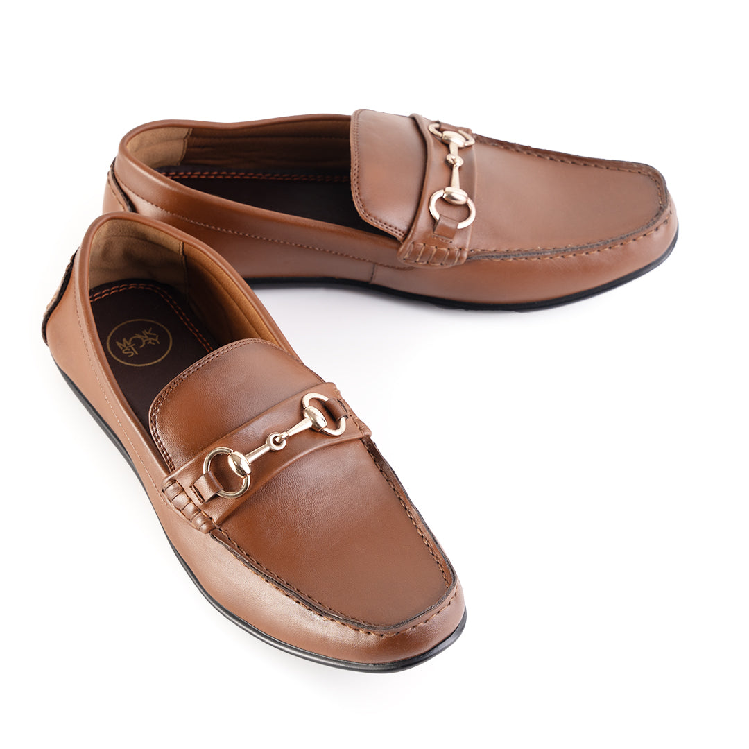 Monkstory Horsebit Driving Loafers - Tan