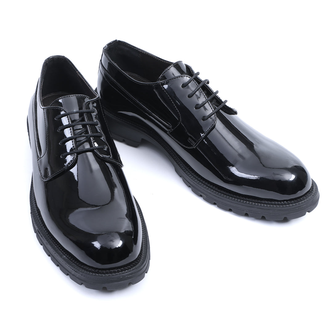Monkstory Atelier 1990 Patent Derby Lace-Ups - Black