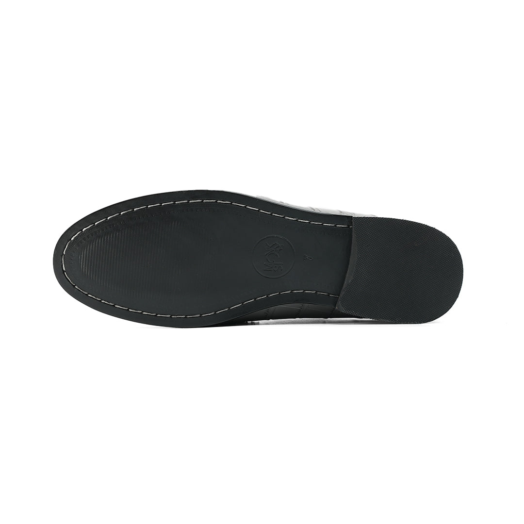 Monkstory Eclecta Croco Side Hook Slip Ons - Grey