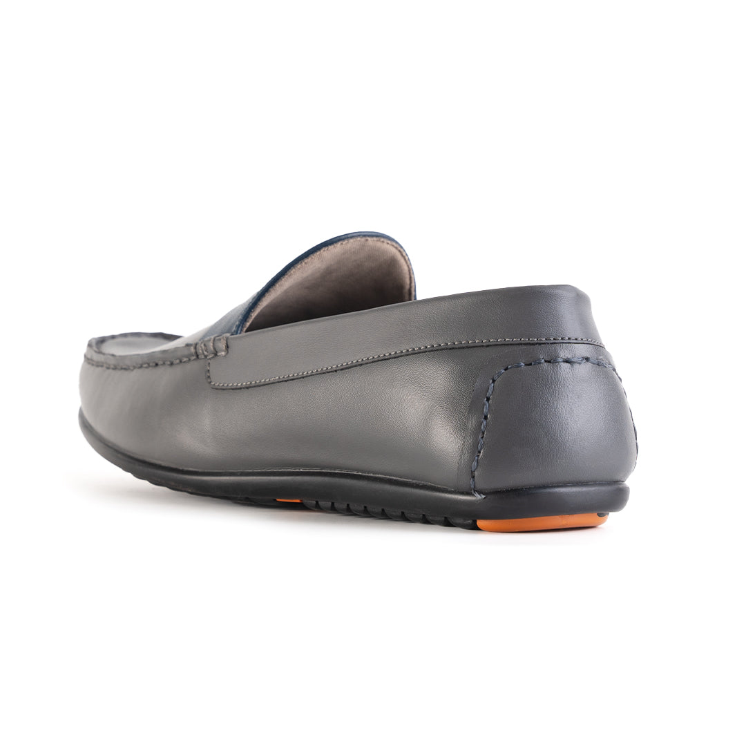 Monkstory Dual Tone Driving Loafers - Grey/Blue