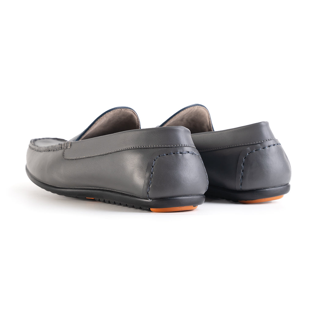 Monkstory Dual Tone Driving Loafers - Grey/Blue
