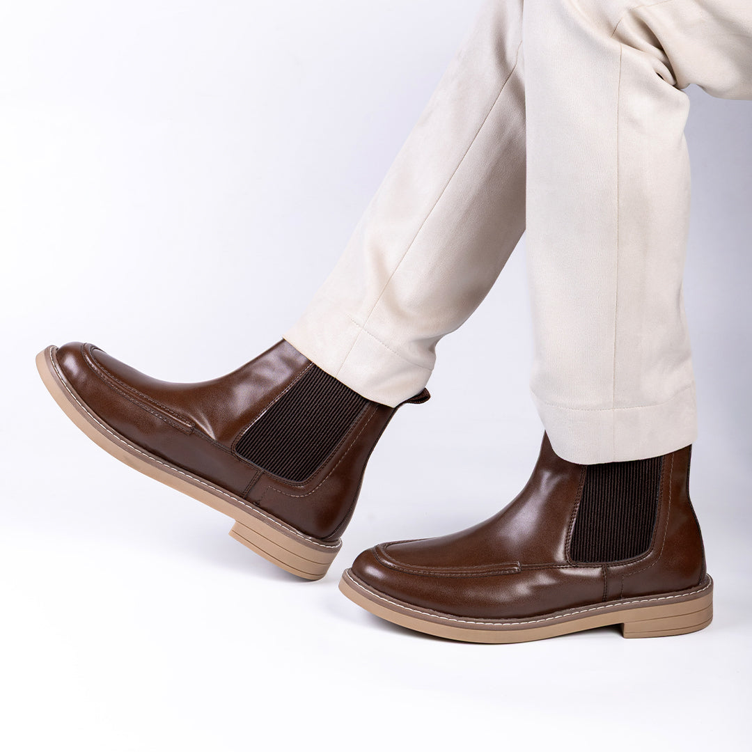 Monkstory Classic Chelsea Boots - Mocha Brown