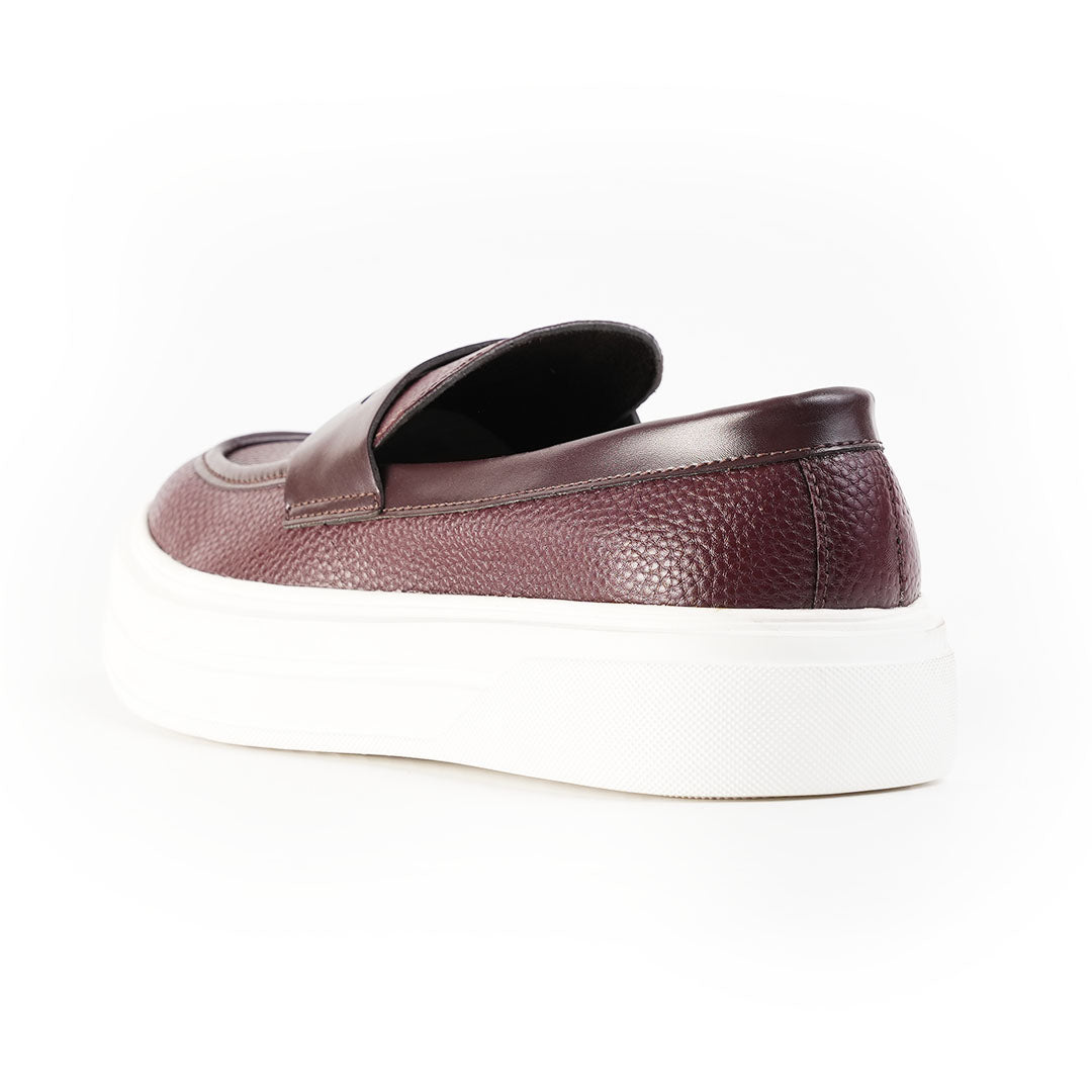 Monkstory Chunky Luxe Slip-On Sneakers - Deep Burgundy