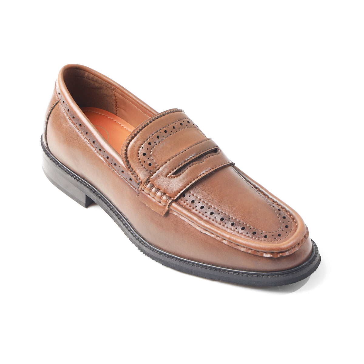 Monkstory Atelier 1936 Penny Brogue Loafers – Tan