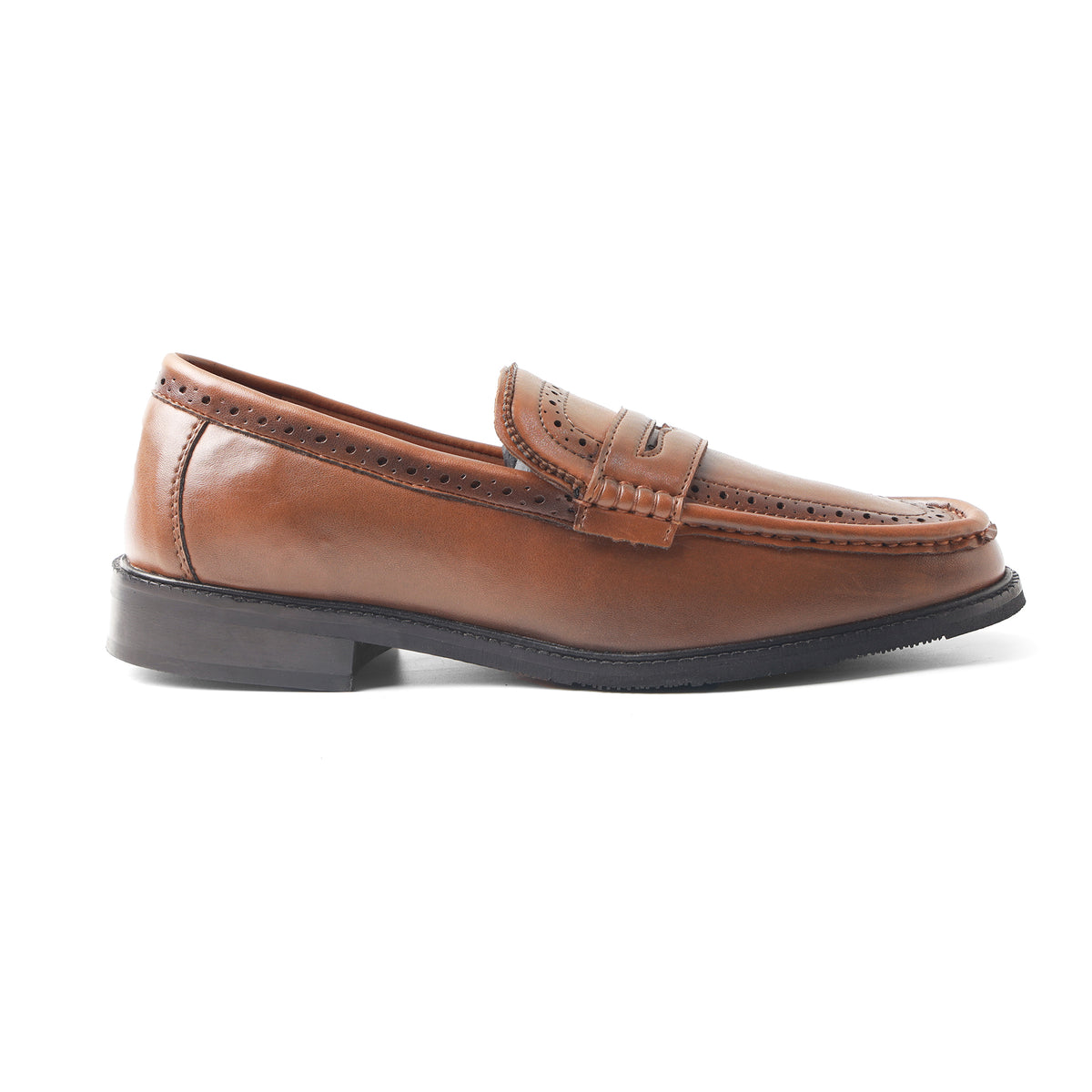 Monkstory Atelier 1936 Penny Brogue Loafers – Tan