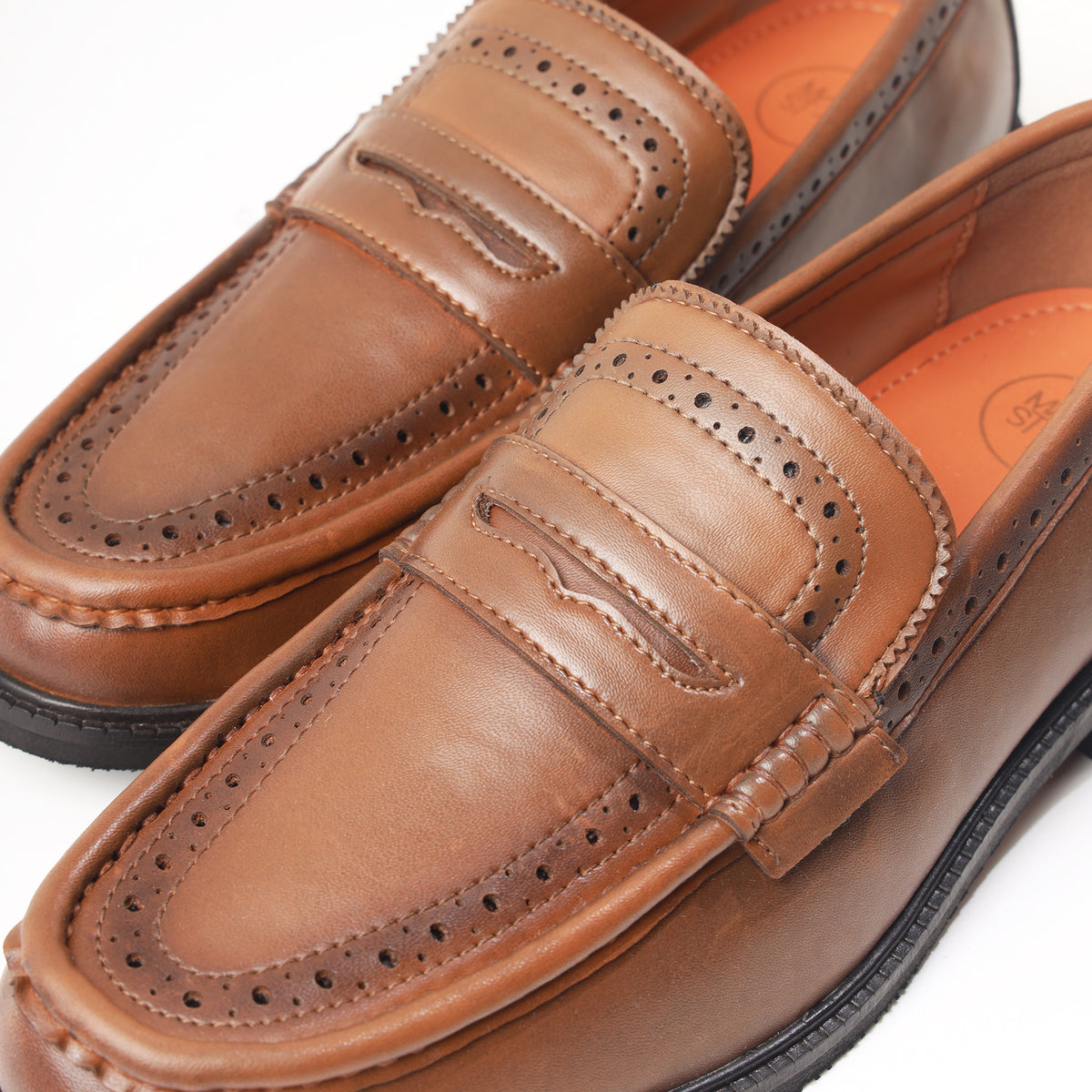 Monkstory Atelier 1936 Penny Brogue Loafers – Tan