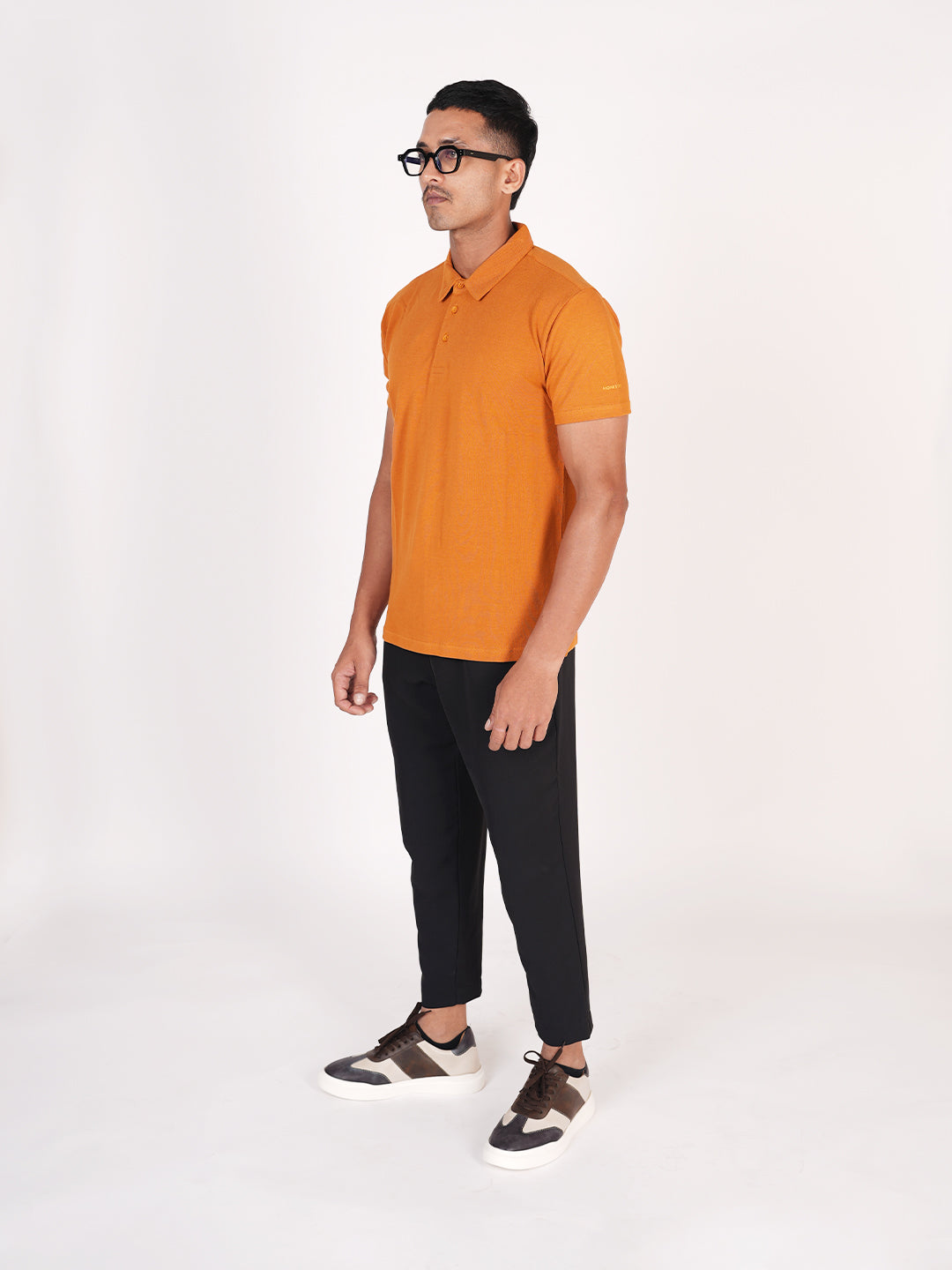 Monkstory Bamboo Cotton Polo Tee - Ochre