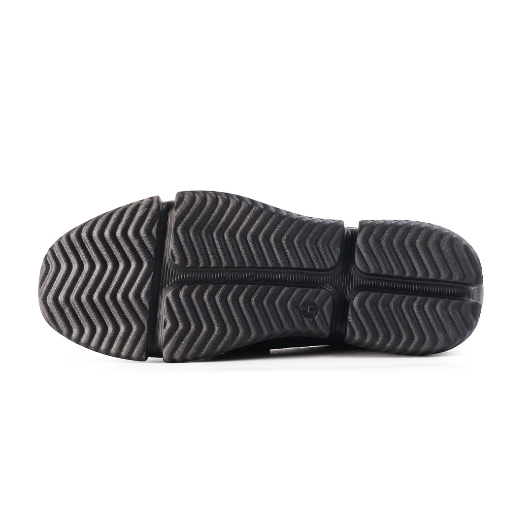 Monkstory Gravity Lift Supreme Comfort Mesh Slip-On Sneakers - Charcoal Grey & Black