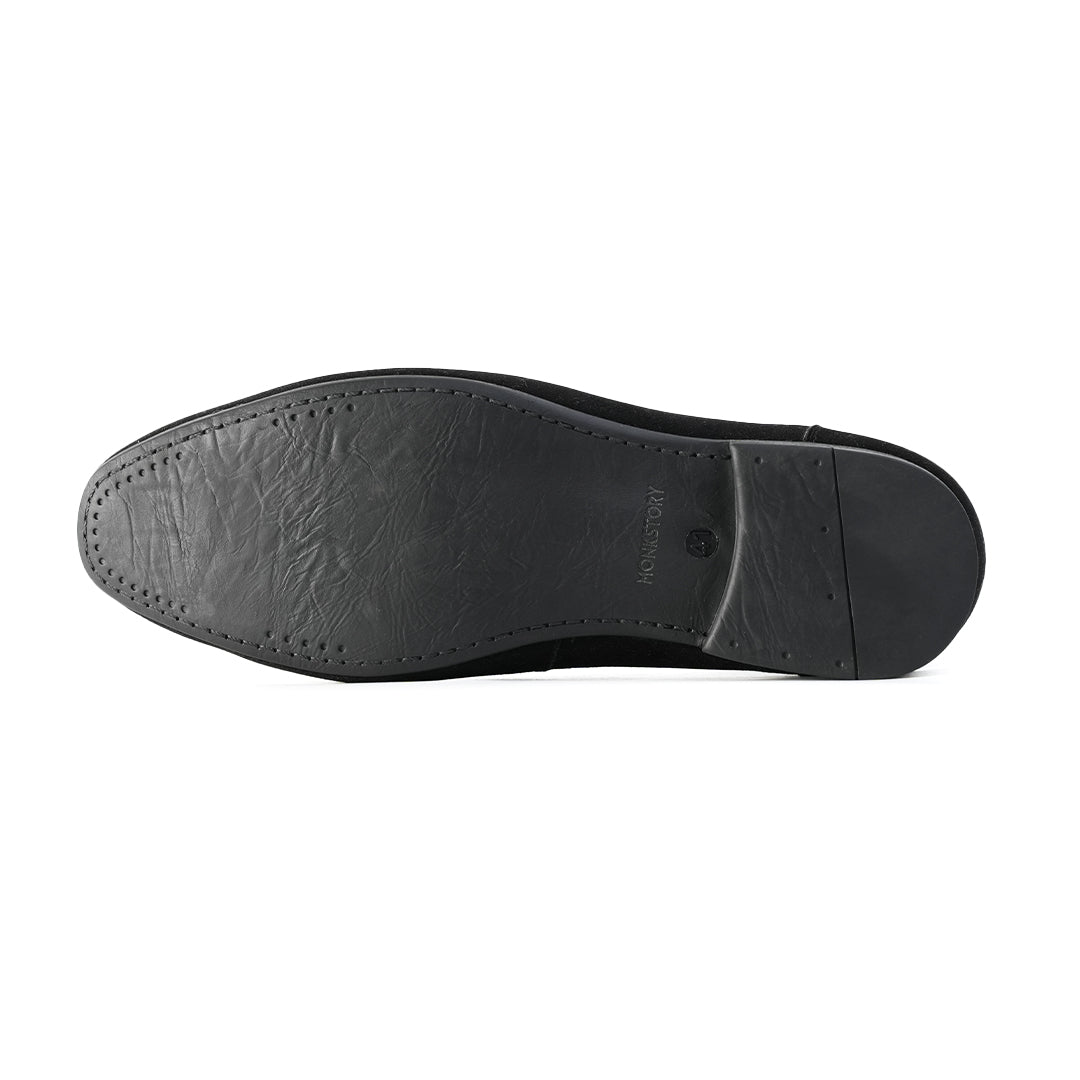 Monkstory Vintage Horsebit Loafers - Black