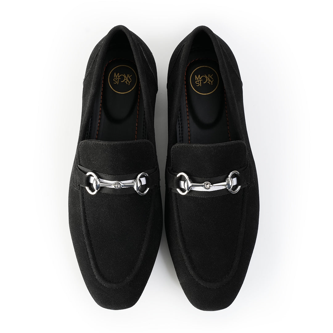 Monkstory Vintage Horsebit Loafers - Black