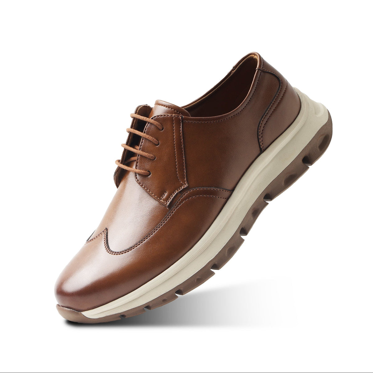 Monkstory Gravity Lift Wingtip Derby Sneakers – Tan