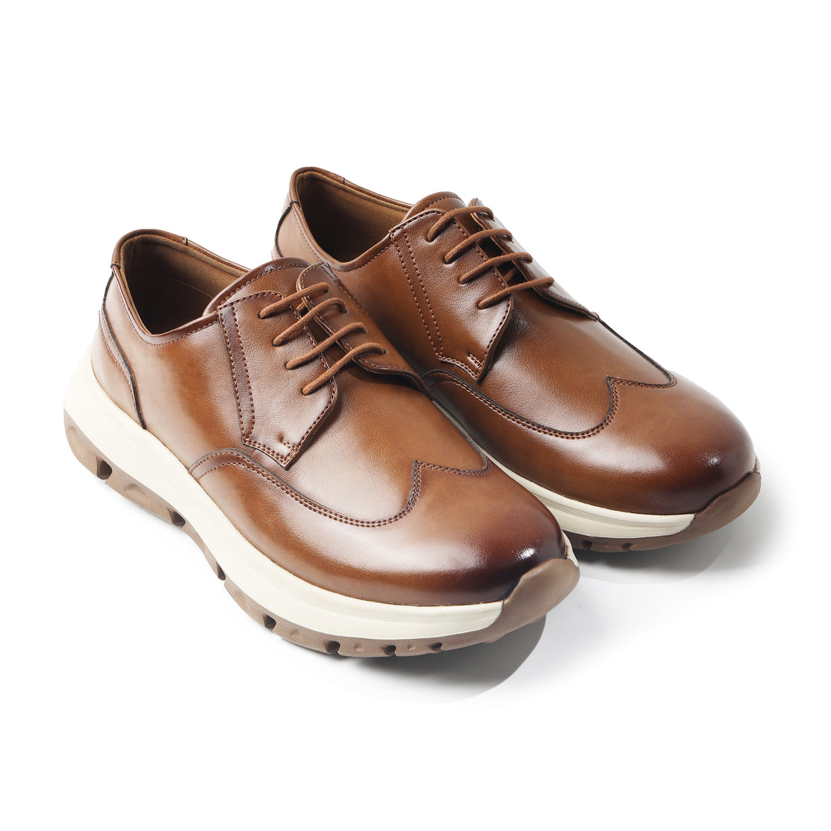 Monkstory Gravity Lift Wingtip Derby Sneakers – Tan
