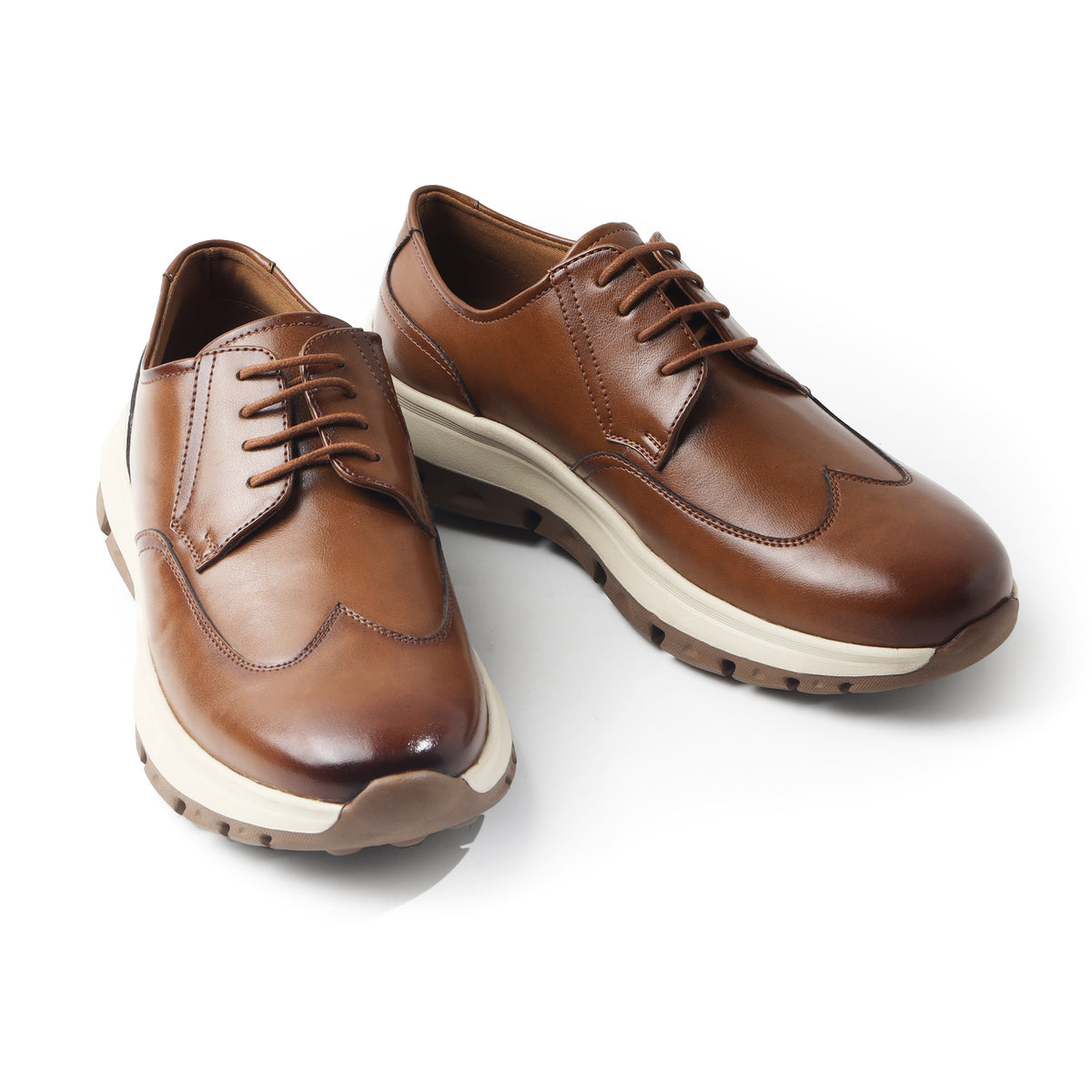 Monkstory Gravity Lift Wingtip Derby Sneakers – Tan