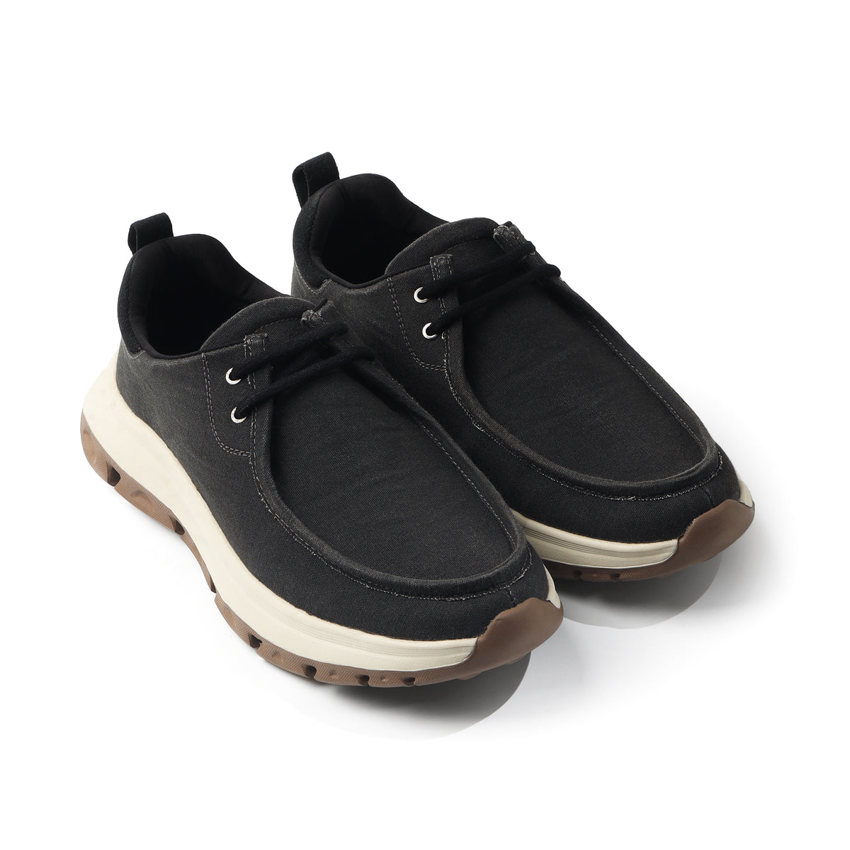 Monkstory Gravity Lift Washed Canvas Moc Toe Sneakers – Charcoal Grey