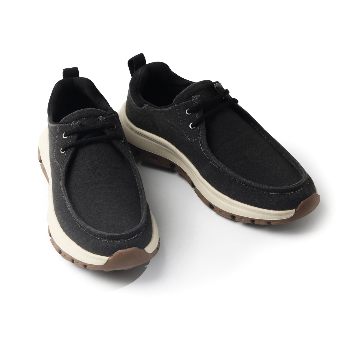 Monkstory Gravity Lift Washed Canvas Moc Toe Sneakers – Charcoal Grey