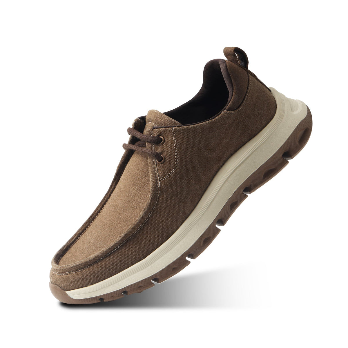 Monkstory Gravity Lift Washed Canvas Moc Toe Sneakers – Brown
