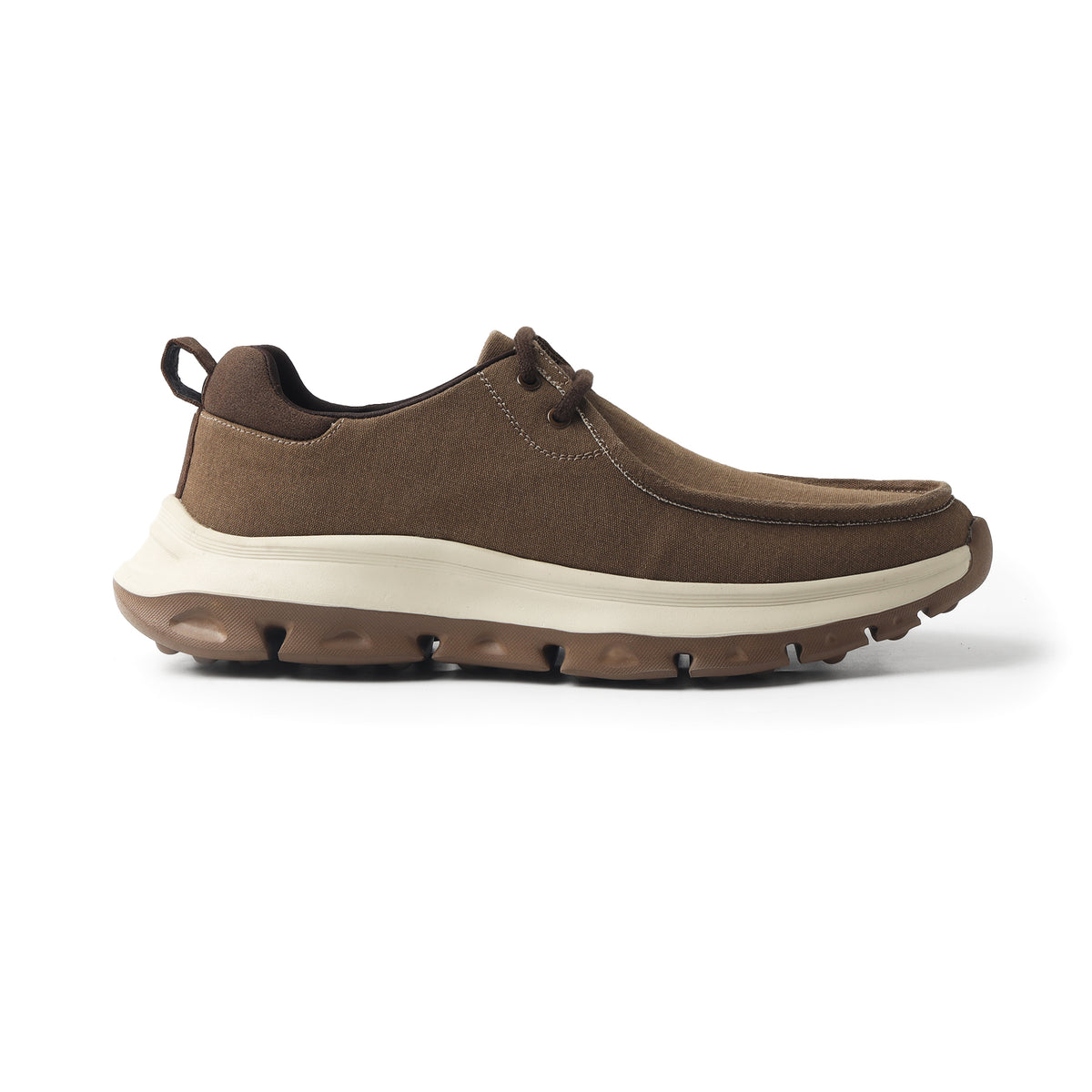 Monkstory Gravity Lift Washed Canvas Moc Toe Sneakers – Brown
