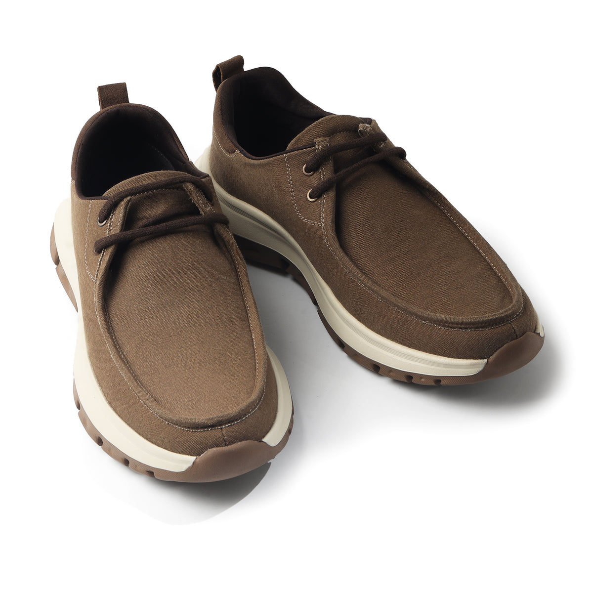 Monkstory Gravity Lift Washed Canvas Moc Toe Sneakers – Brown