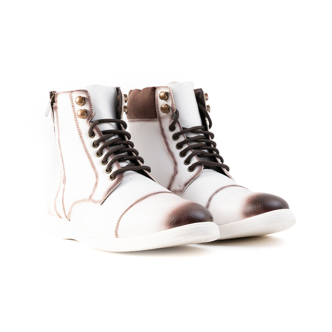 Monkstory Ombre High-Top Boots - White