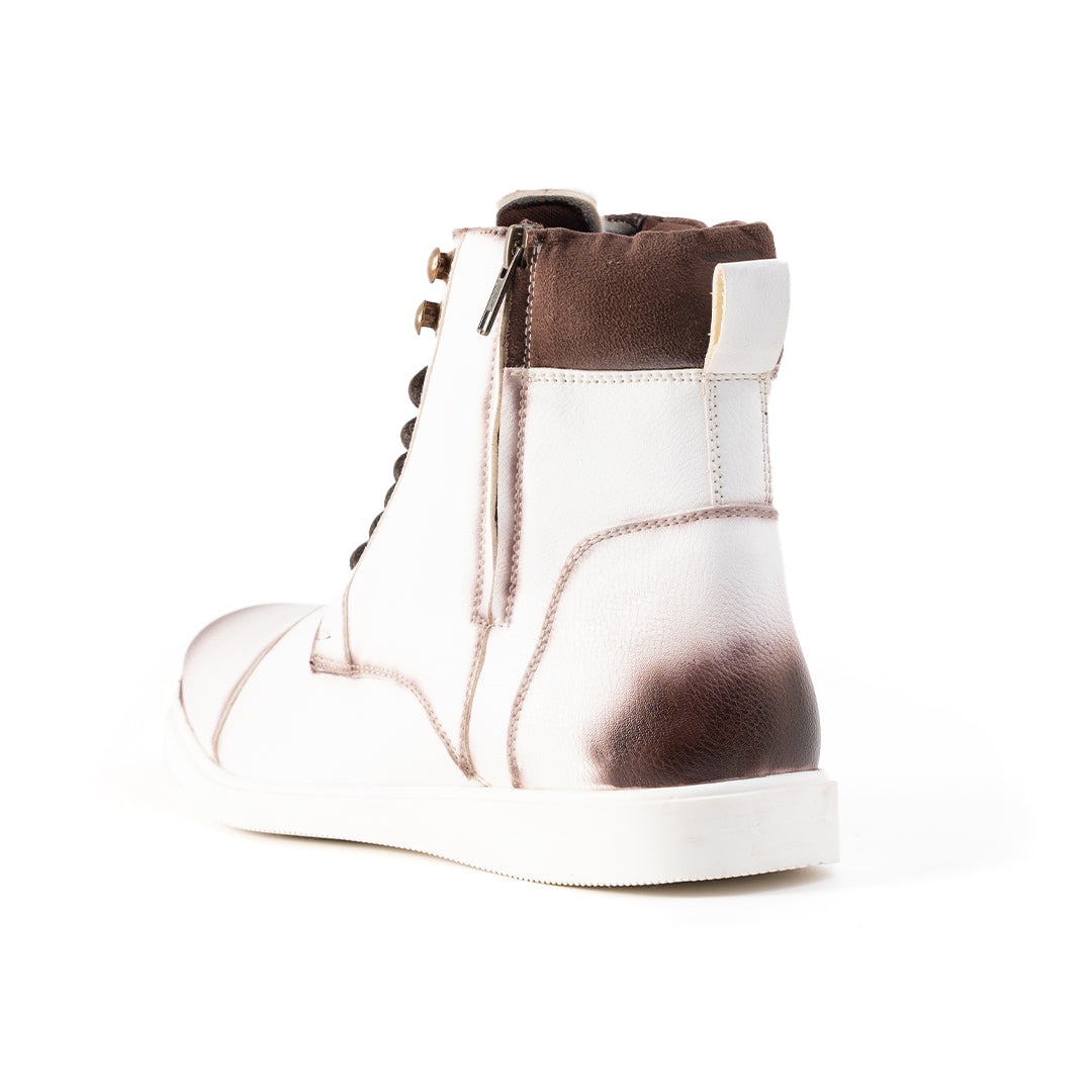 Monkstory Ombre High-Top Boots - White