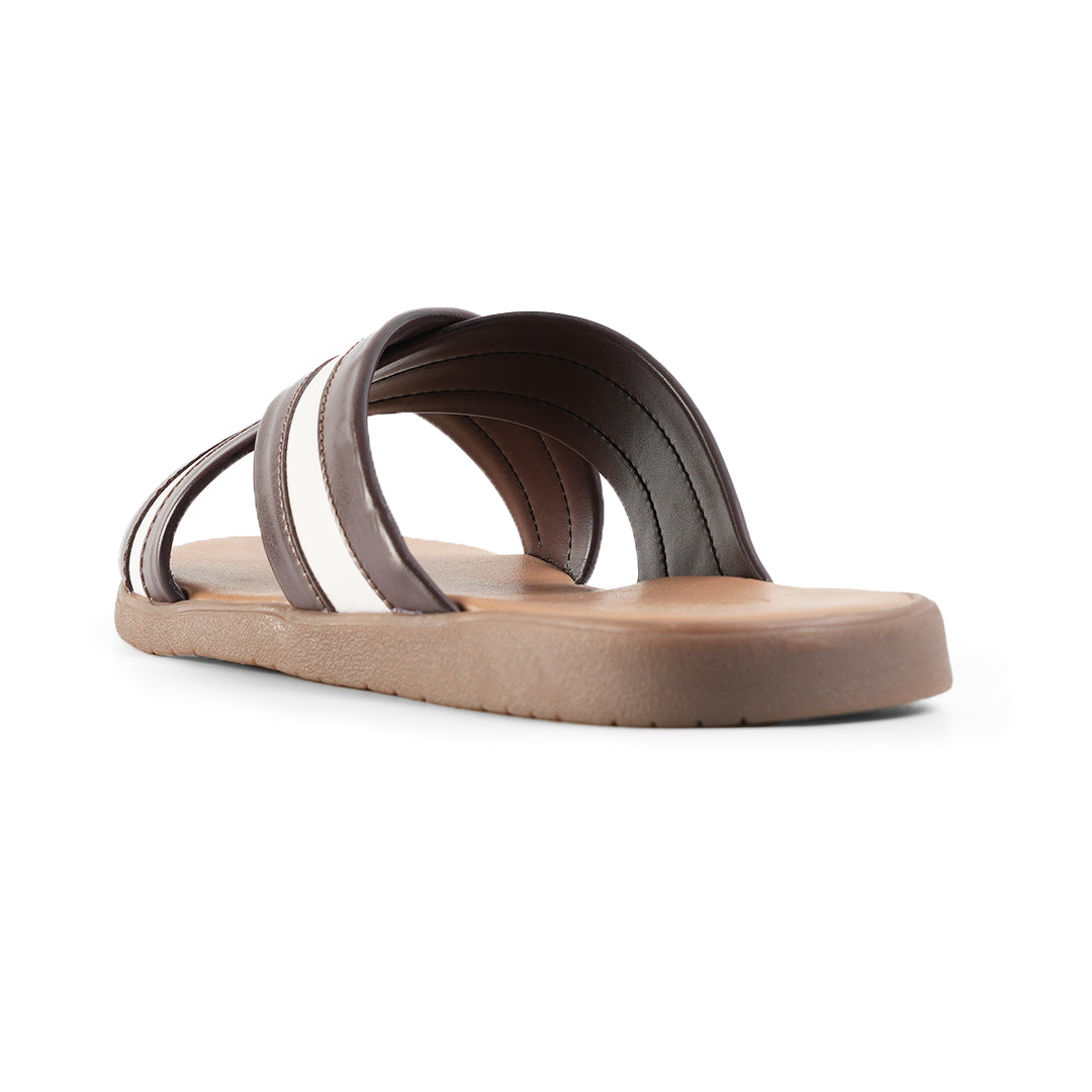 Monkstory Cross-Strap Sandals - White/Brown