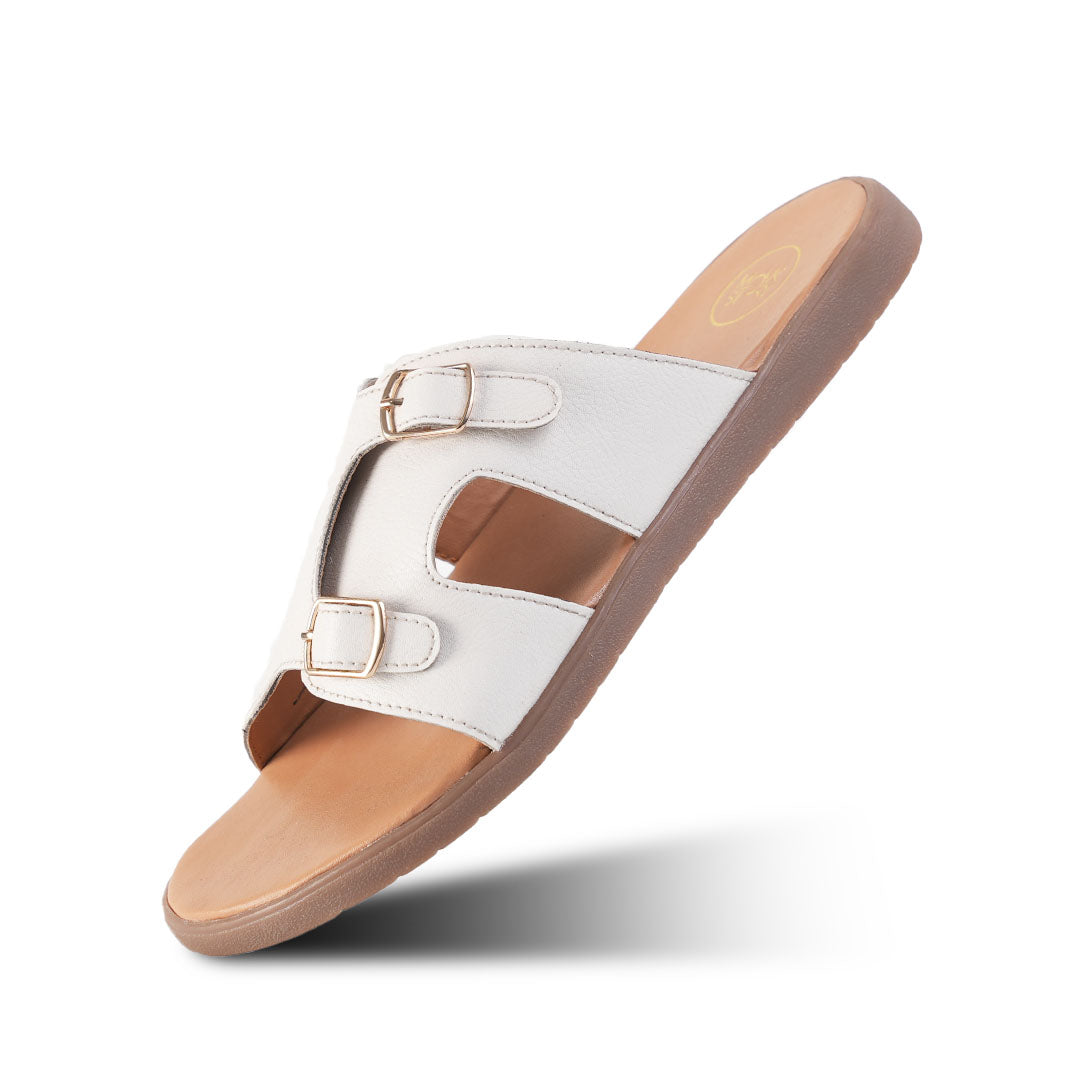 T-Rad Classic Double Monk Strap Sandals - White