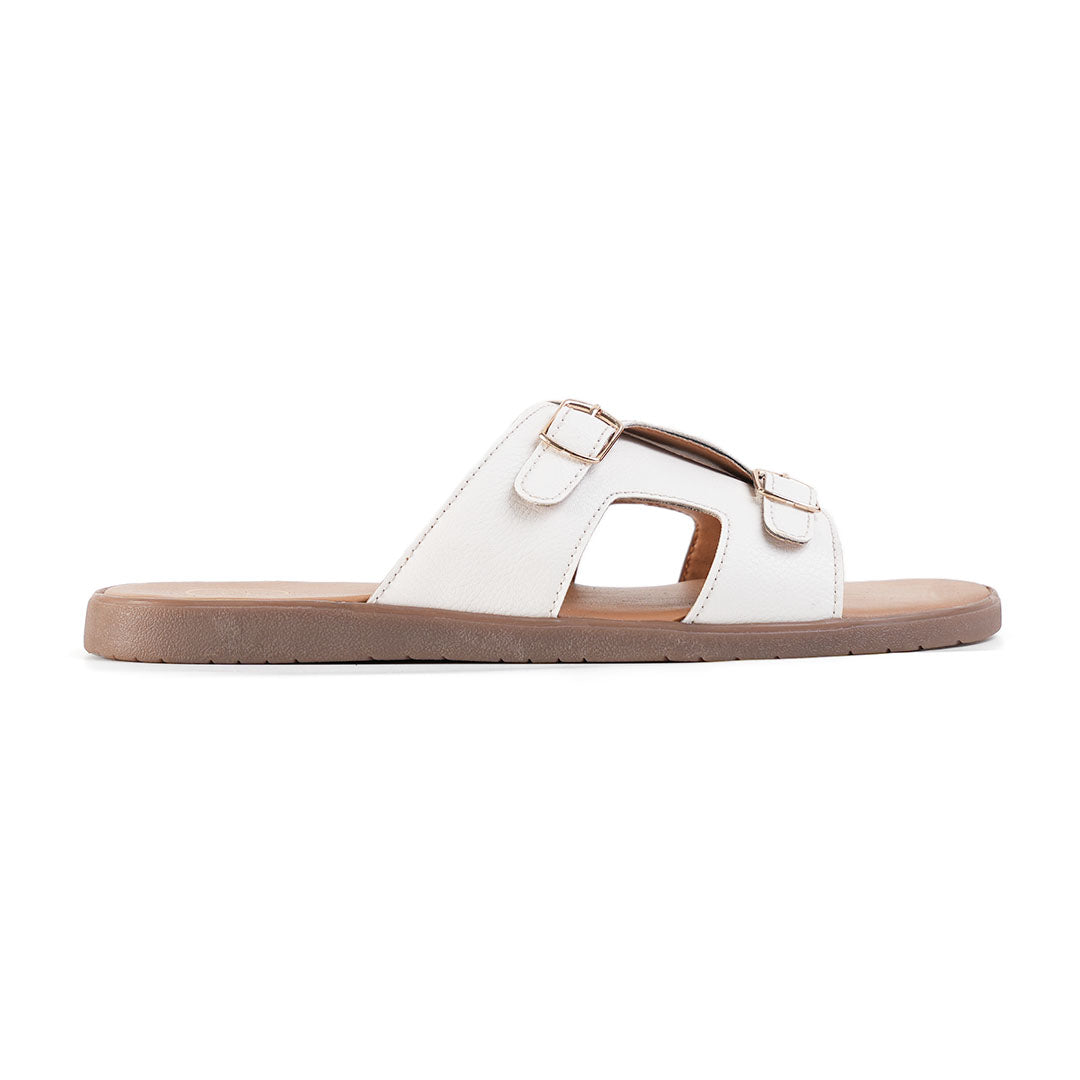 T-Rad Classic Double Monk Strap Sandals - White