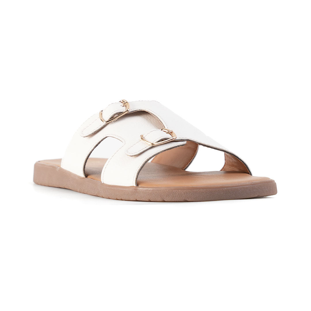 T-Rad Classic Double Monk Strap Sandals - White