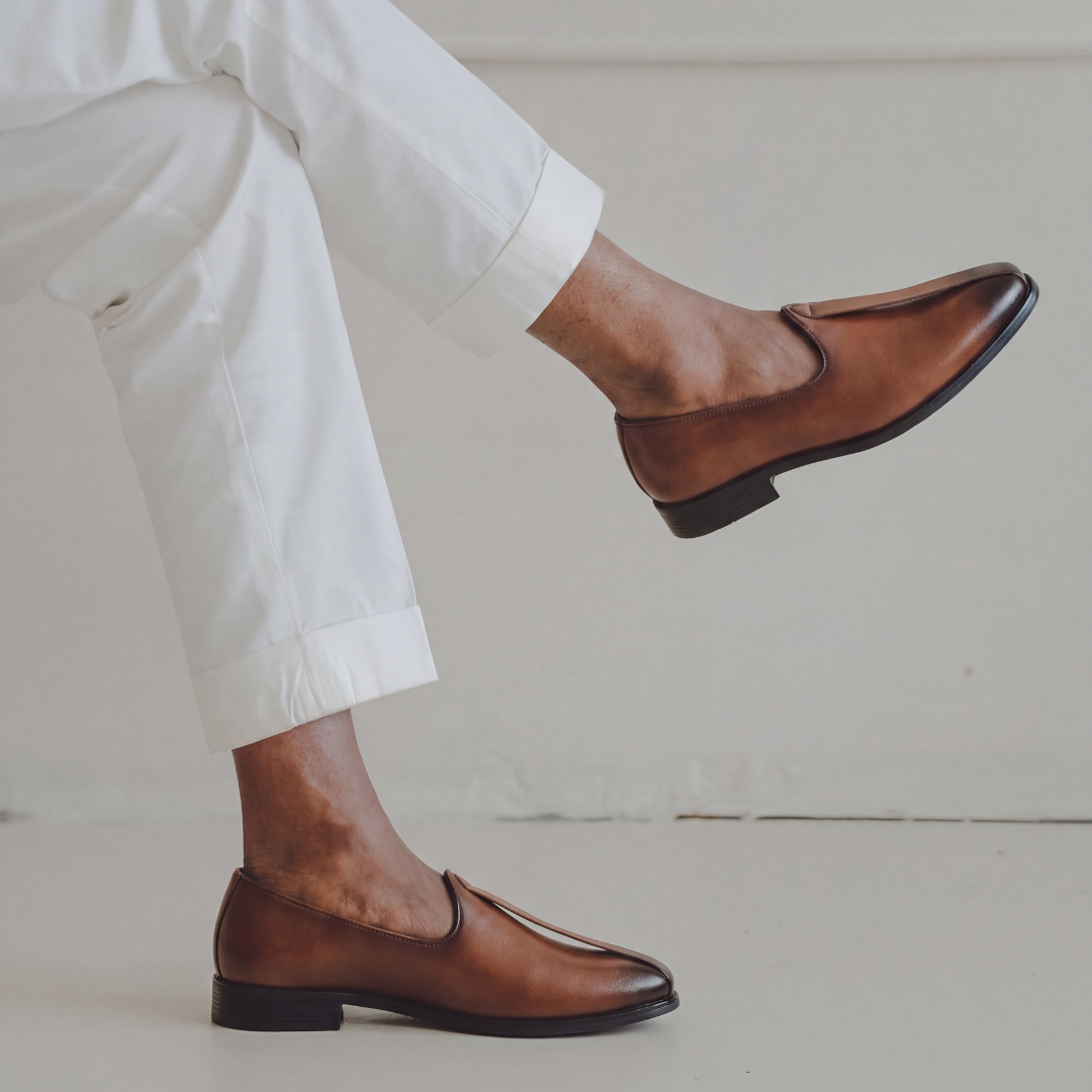 Monkstory Minimal Darbar Mojari – Tan