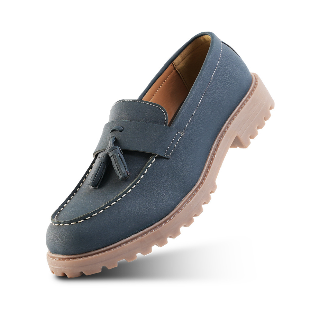 Monkstory Cosmopolitan Bold Tassel Loafers  - Blue