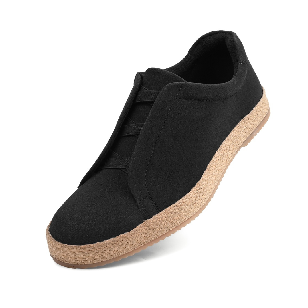 Monkstory Yacht Club Elastic Slip-On Espadrille Sneakers – Carbon Black