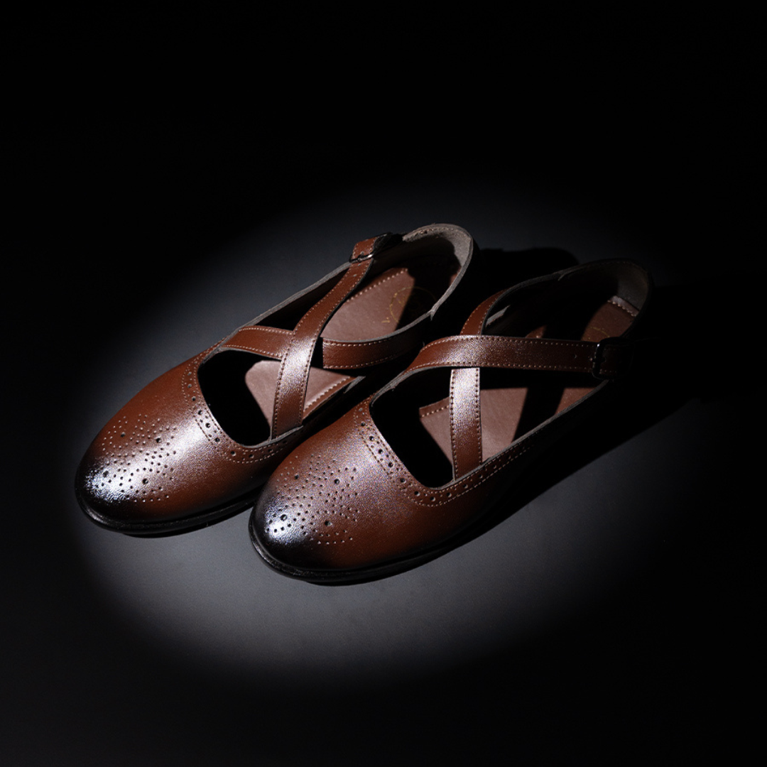 Monkstory X-Strap Peshawari Sandals - Brown