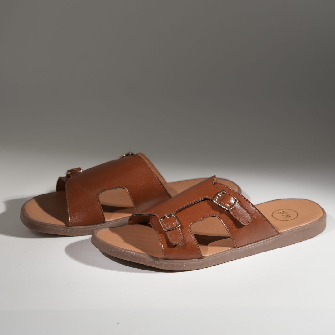 T-Rad Classic Double Monk Strap Sandals - Tan