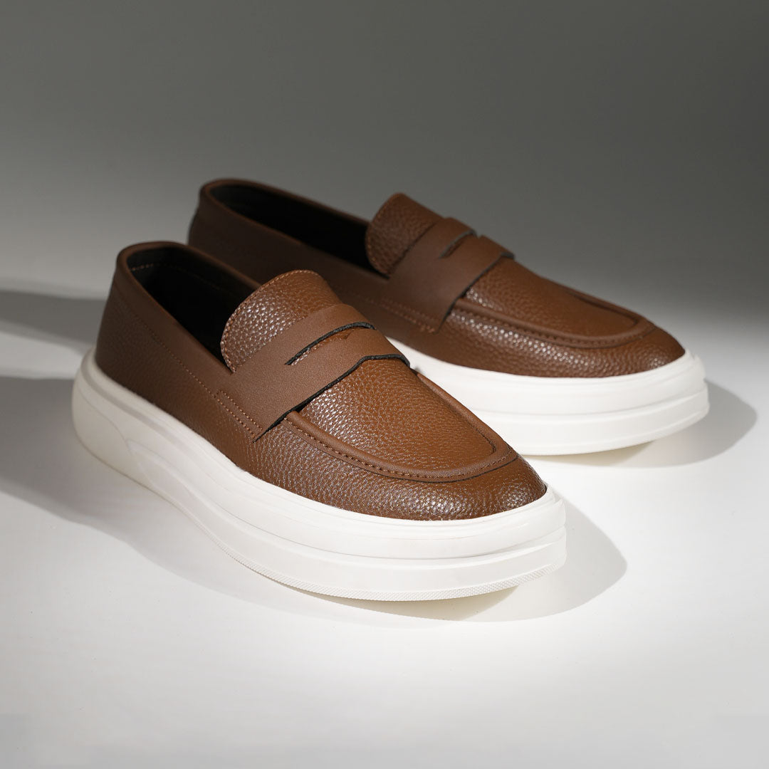 Monkstory Chunky Luxe Slip-On Sneakers - Tabac Brown