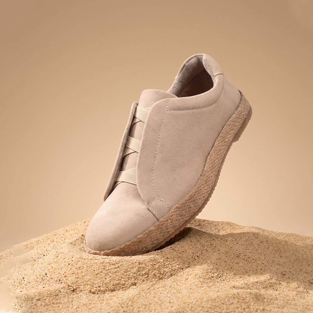 Monkstory Yacht Club Elastic Slip-On Espadrille Sneakers – Sand Beige