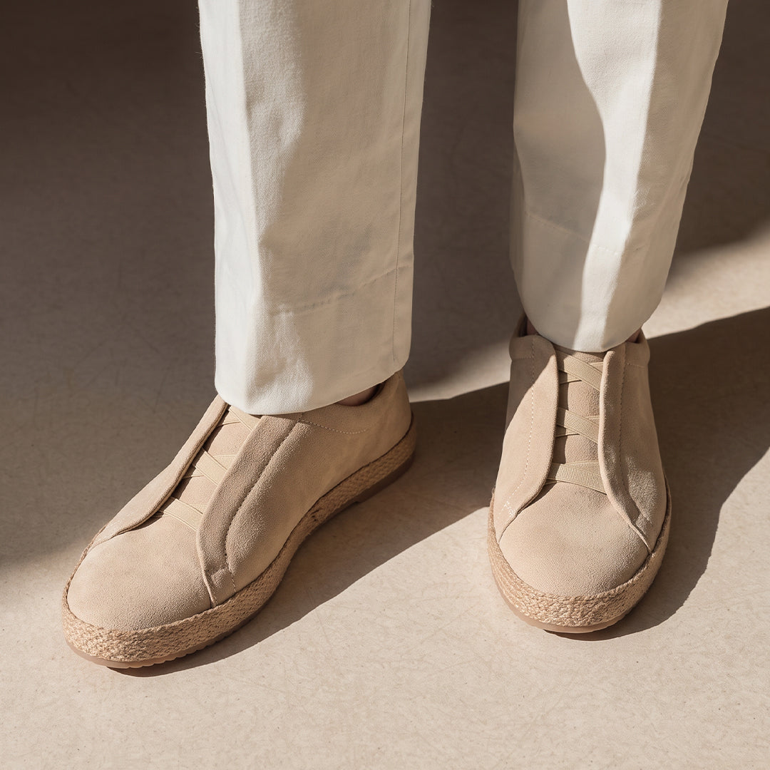 Monkstory Yacht Club Elastic Slip-On Espadrille Sneakers – Sand Beige