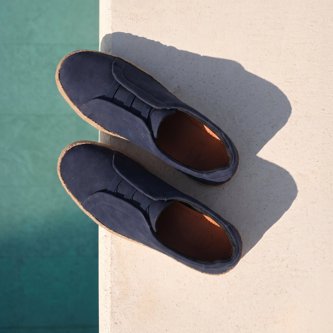 Monkstory Yacht Club Elastic Slip-On Espadrille Sneakers – Deep Navy